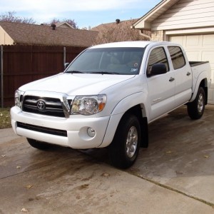 2008 Tacoma Double Prerunner SR5 White Tan Beige