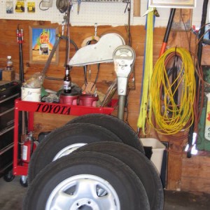 Removing wheels for powder coat II