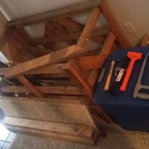 Workbench from free wood