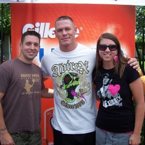 us hanging out with the champ, john cena