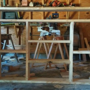 Half of an entertainment center