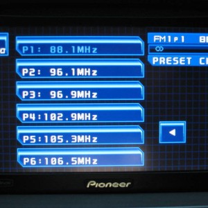 Pioneer AVH-P4000DVD Radio Screen