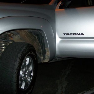Pulled mudflaps.