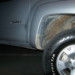 Pulled mudflaps.