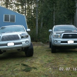 my old mans stock taco next to mine