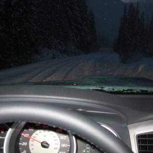 snowy logging roads