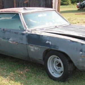 my 69 Camaro project first day