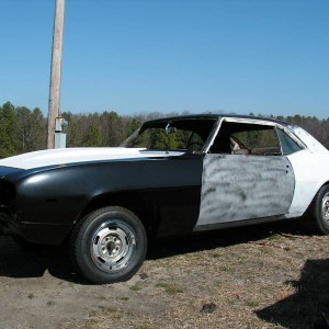 my 69 camaro project, testing new metal