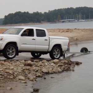 My 05 Tacoma after putting boat in water.