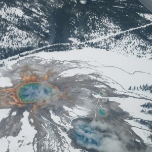 My gf flew over Yellowstone today for funzies. I am quite pissed I'm stuck at work