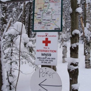 Junction Trail Sign VAST Trail Vermont
