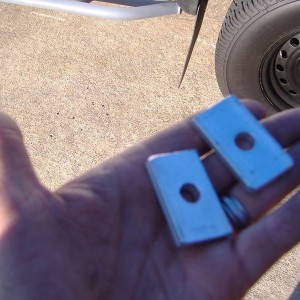 spacers i mad to drop my carrier bearing a bit...to fix some driveline vibr