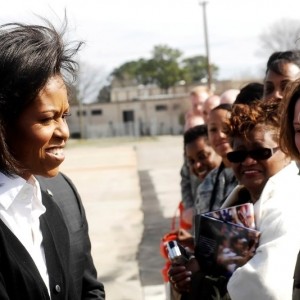 Greeting first lady