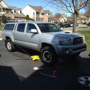 In the process of fitting wheels and tires