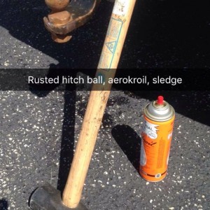 Removing hitch ball