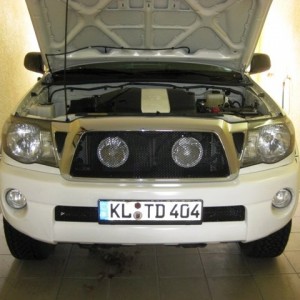 Painted Engine Cover / Hella 500ff Foglights Grillcraft Grill Upper and low