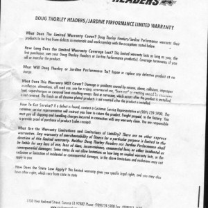 Doug Thorley +05 2.7 Headers Install Instructions Page 5