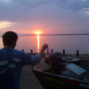 End of a good day on the lake
