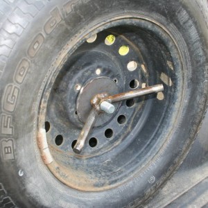 Rear tire carrier