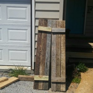 Making some shutters for the front windows