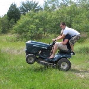 Lawn mower wheely