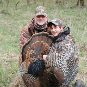 my granddad and me with my turkey