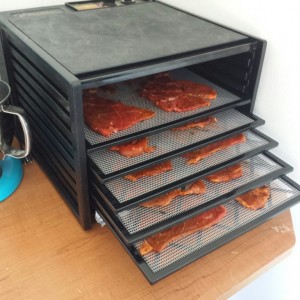 First time making jerky and using a dehydrator. My house smells amazing! :laughing: