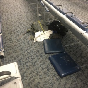 My 5 star accommodations in the Denver airport last night. It was a bit...firm