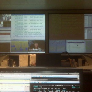 Video wall at work in our data center.