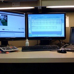 My desk at work.