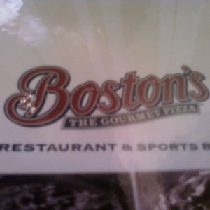 Dinner at bostons pizza..... :d