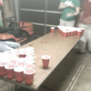 Beer pong.