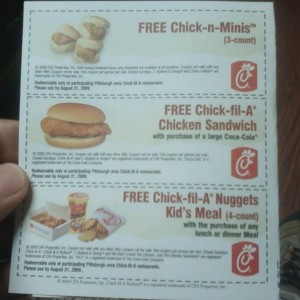 Just arrived in the mail. Love me some Chick-fil-A!