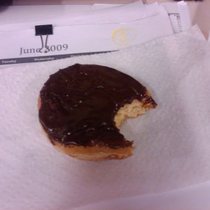 Somebody brought doughnuts