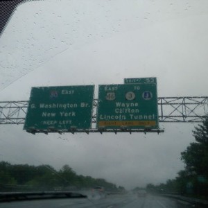 Road trip to Clifton, NJ. Damn rain!