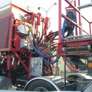 truck with ALL this crazy stuff on his truck next to me today at a light...