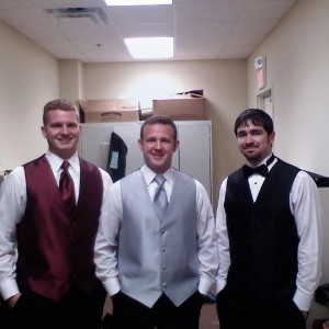 the best man, the groom, and me