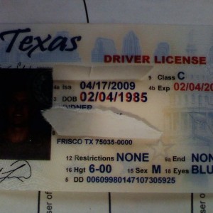new TX DL... wtf fuck you leave the state a few days and the get all artsy 