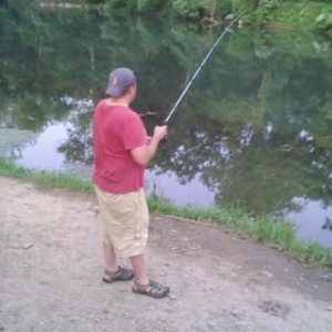 ben trying to fish Haha.