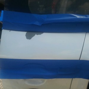 "Fixin" the big paint chip on the rav4