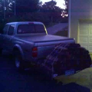 load of wood for camping