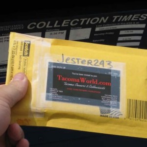 sending Jester TW Business cards he ordered....