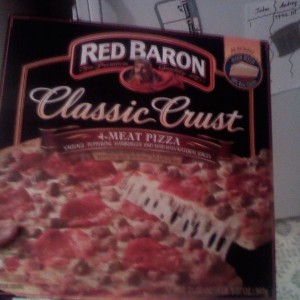 4 meat pizza..non hot pocket style