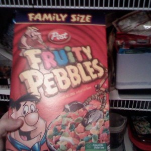 could go fruity pebbels but ill end up eating the whole box