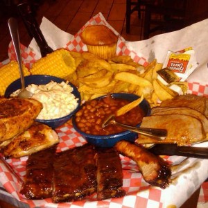 Mom. Chicken. Ribs. Brisket. Corn bread