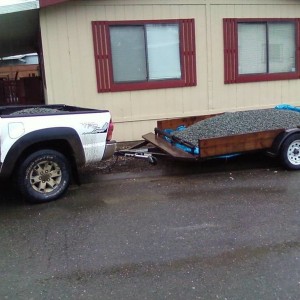 3.5 ton of rock total in truck and trailer