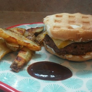 Waffle iron reheated left overs from last night's vid