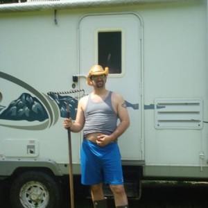 Next to a trailor so why not