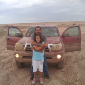 Dad and my lil cuz Sam