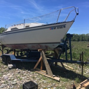 Holy shit it worked. Boat is off the trailer